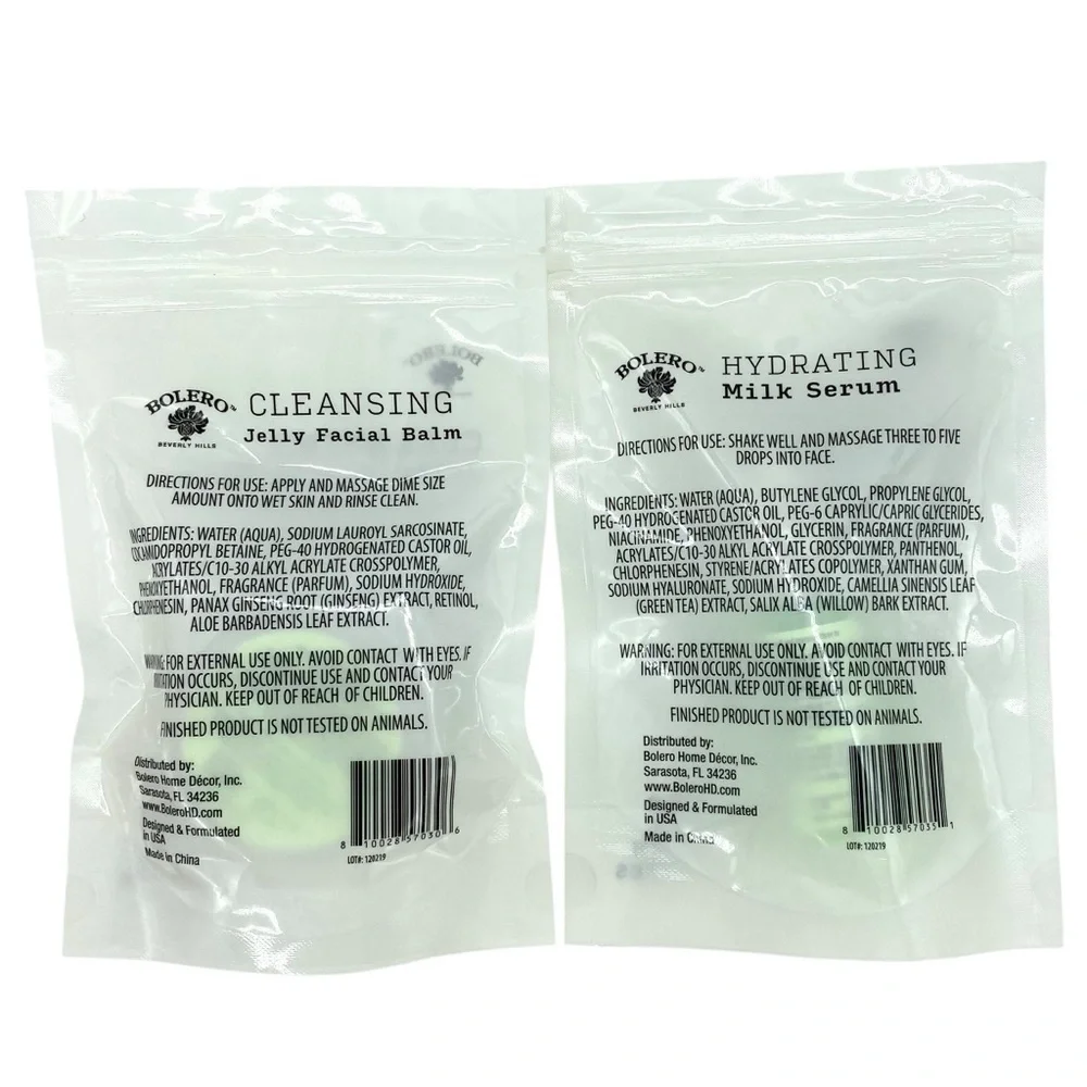 Bolero Cleansing Jelly Facial Balm and Hydrating Milk Serum Set